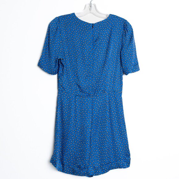 Maje Satin Romper Blue Paisley Ilona Playsuit Size EU 36 - Picture 3 of 16